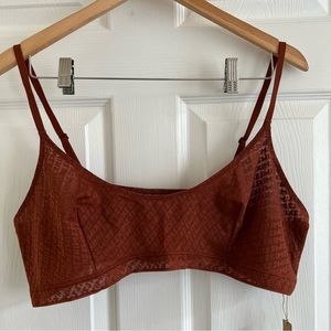 Skims Mesh Logo Bralette - Saffron 4X